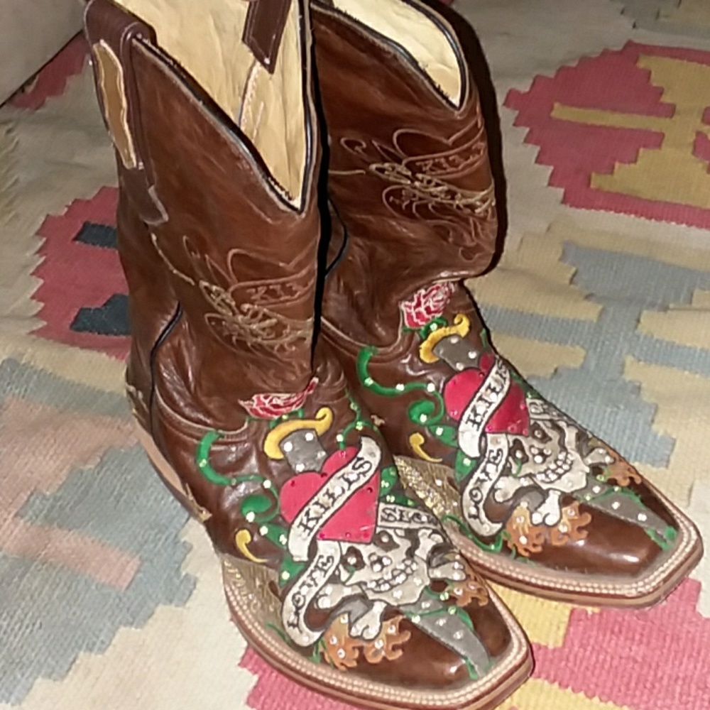 Ed Hardy Cowboy Boots